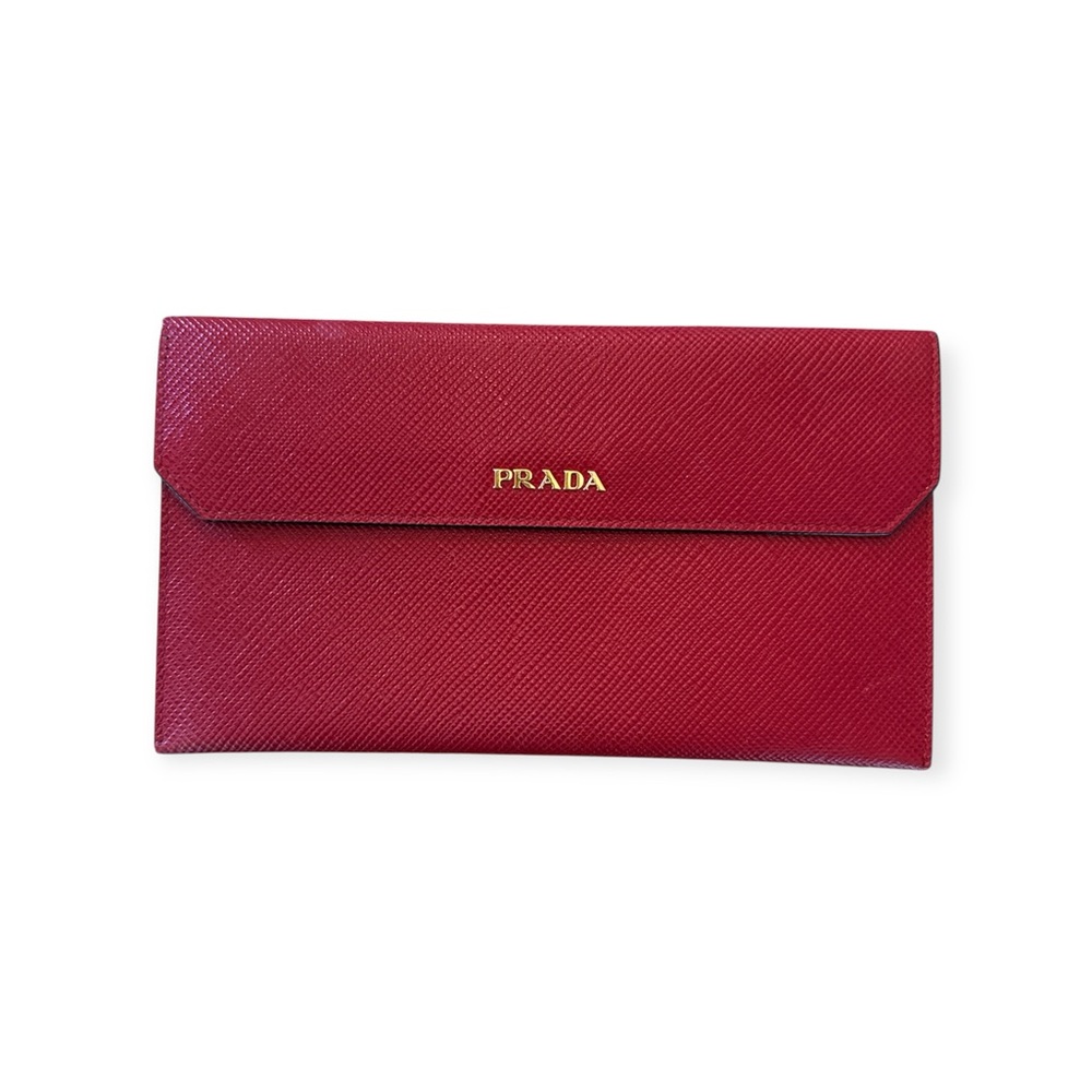 SOLD Prada Envelope Wallet Red